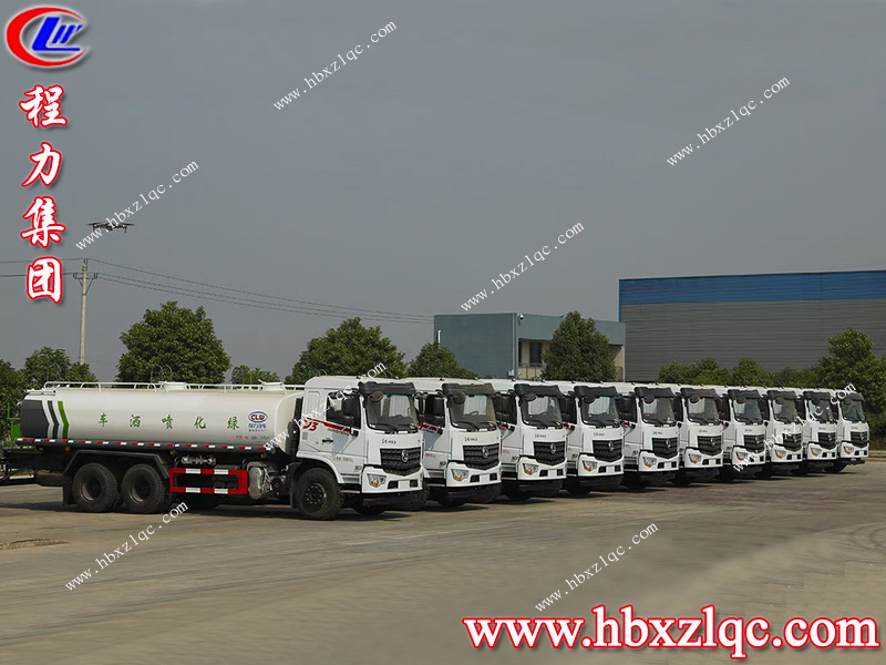 夏日炎炎，有你超甜——程力集團(tuán)批量東風(fēng)后雙橋D3L灑水車(chē)發(fā)車(chē)前往客戶所在地
