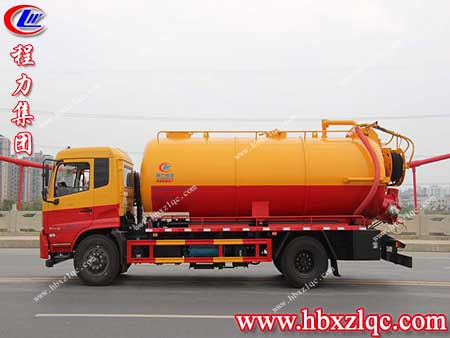 城市污水不用慌，大肚便便超能裝——程力東風天錦吸污車